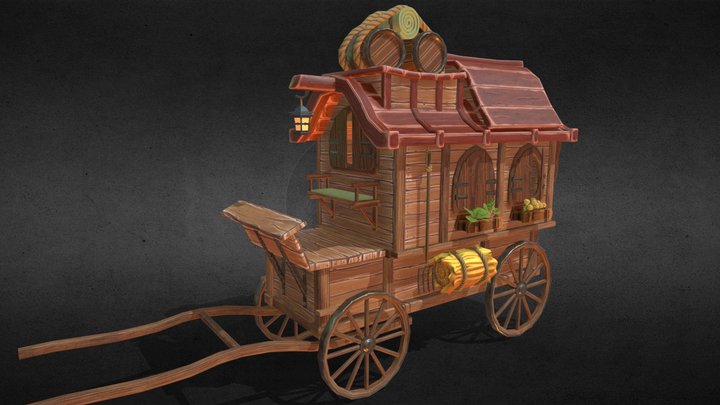 Stylized Caravan 3D Model