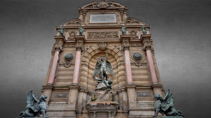 Fontaine de Saint Michel - PBR – Modello 3D gratuito STL