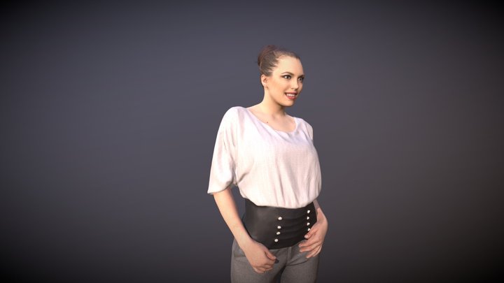Elegant Walking Business Woman Dream Casual 3D Model