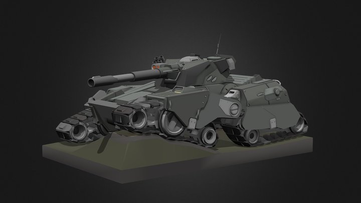 "Cobra" Futuristic tank concept 3D Model