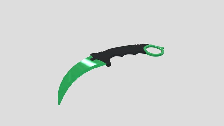 Karambit Knife Low Poly 3D Model