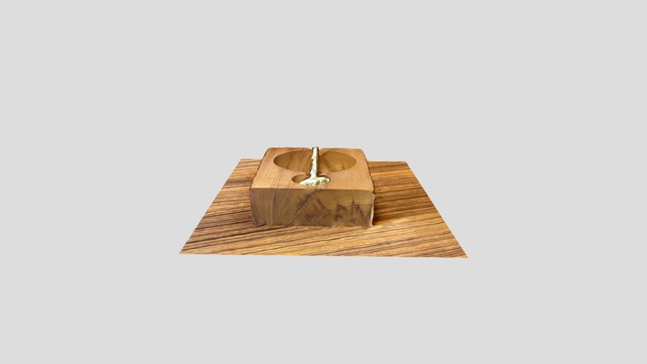 Salt dish with spoon 3D Model