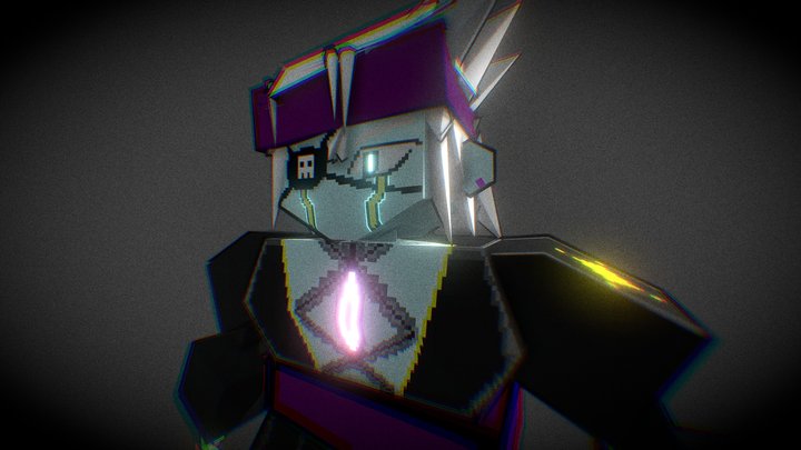 FF7 style robot character 3D Model