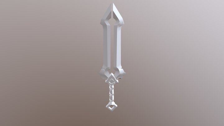 Fantasy Heavy Sword 3D Model