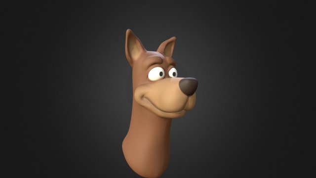Cabeça Cachorro 3D Model