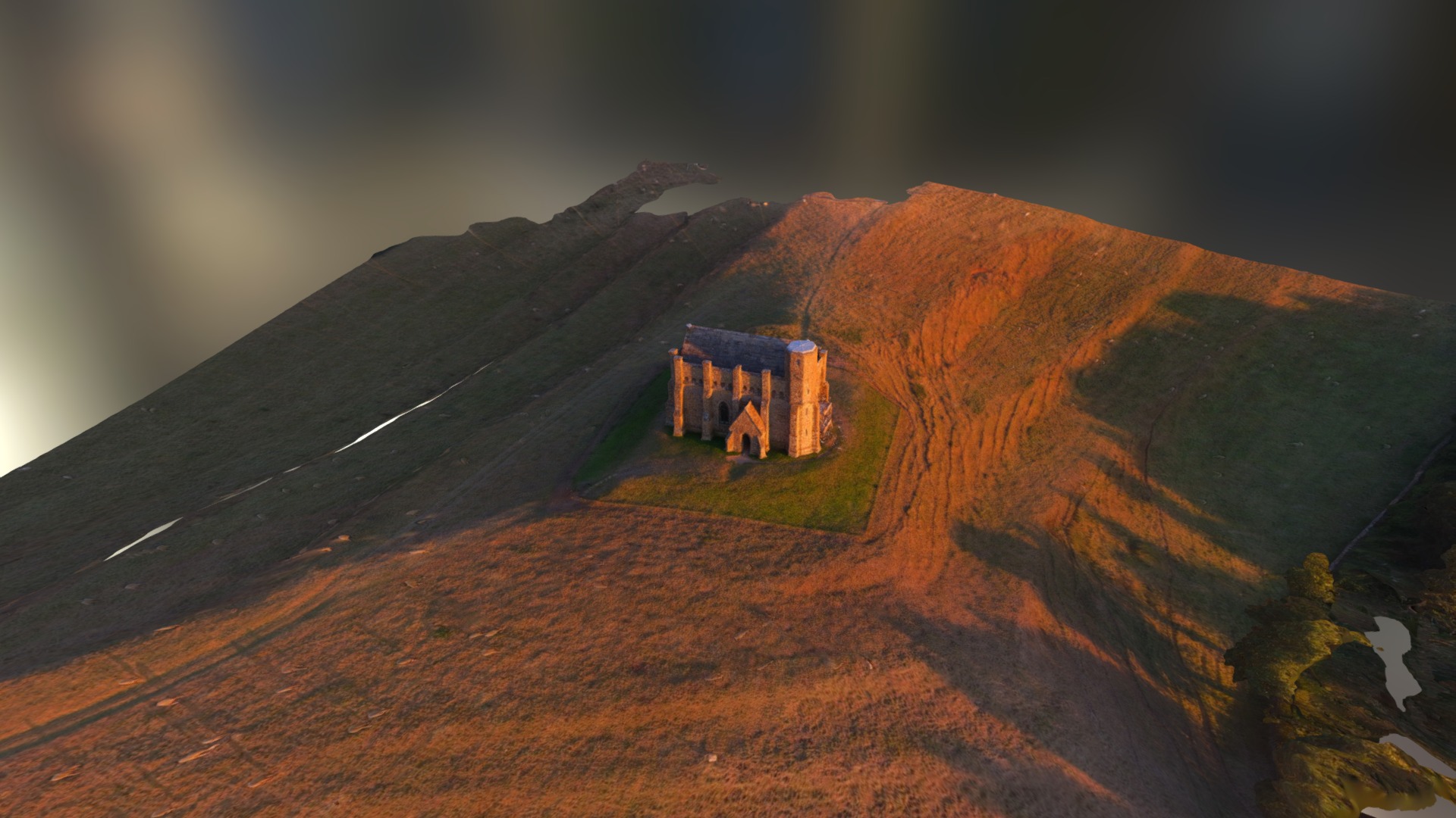 3D model St Catherines Chapel - This is a 3D model of the St Catherines Chapel. The 3D model is about a house on a hill.