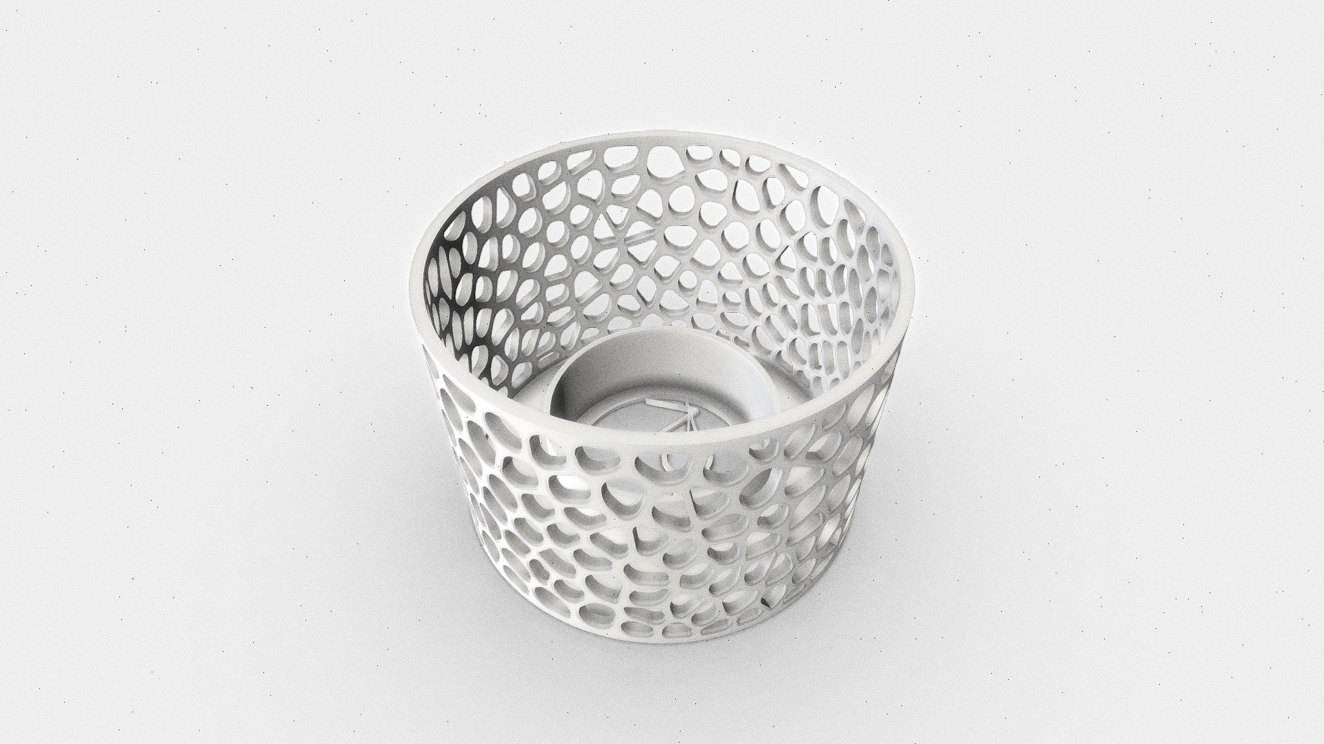 voronoi tealight candle holder — Sketchfab embed 3D viewer