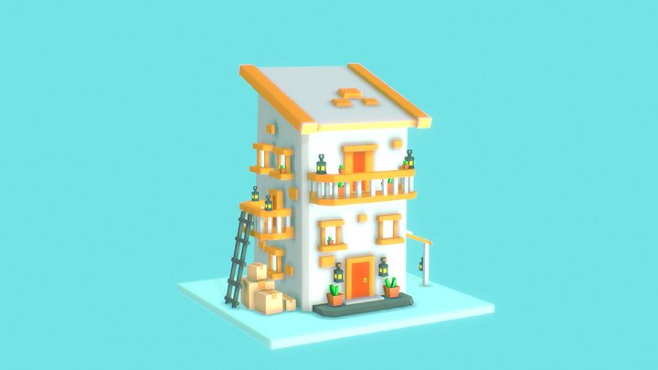 House / Building (low poly) 3D Model