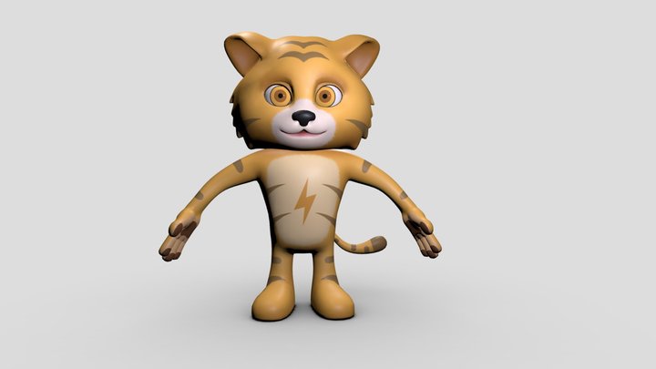 Tiger mascot 3D 3D Model