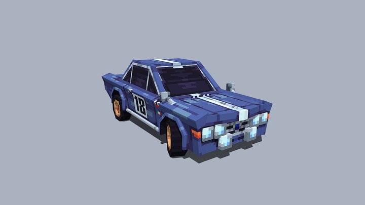 blue car 3D Model