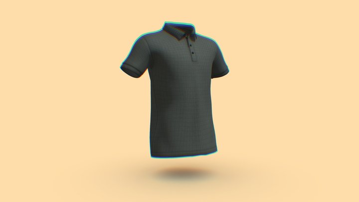 collar T-shirt model 3D Model