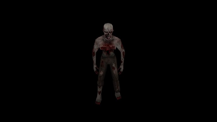 Retro Low Poly Ghoul / Zombie 3D Model