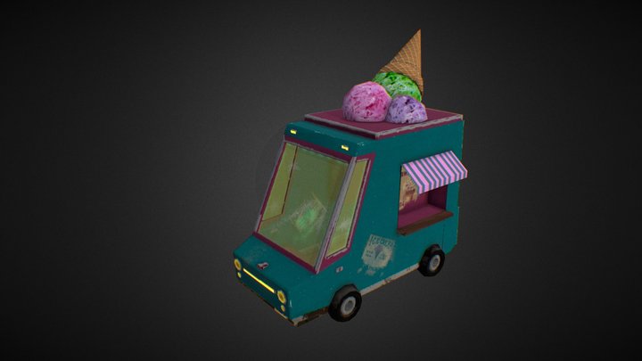 Ice cream truck 3D Model