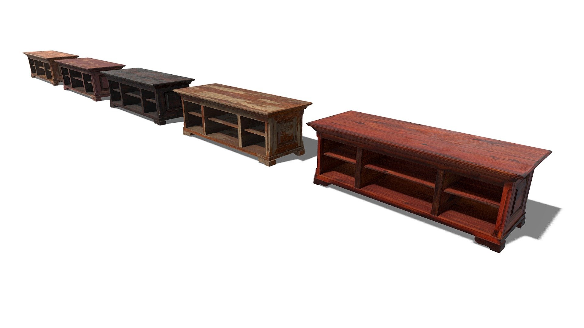 Antique Tables With Shelves - Buy Royalty Free 3D model by Studio Lab ...
