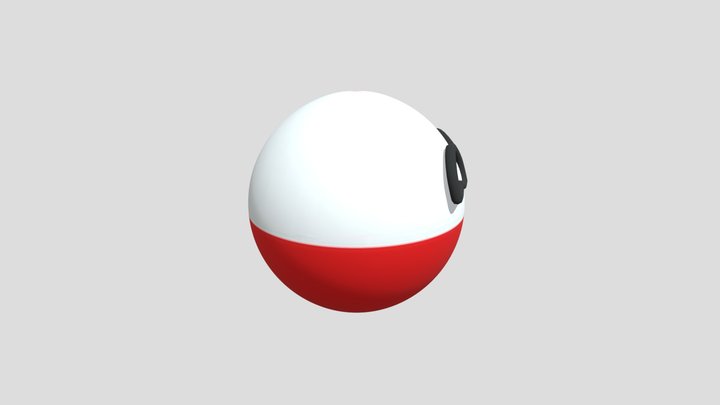 Poland Country Ball 3D Model