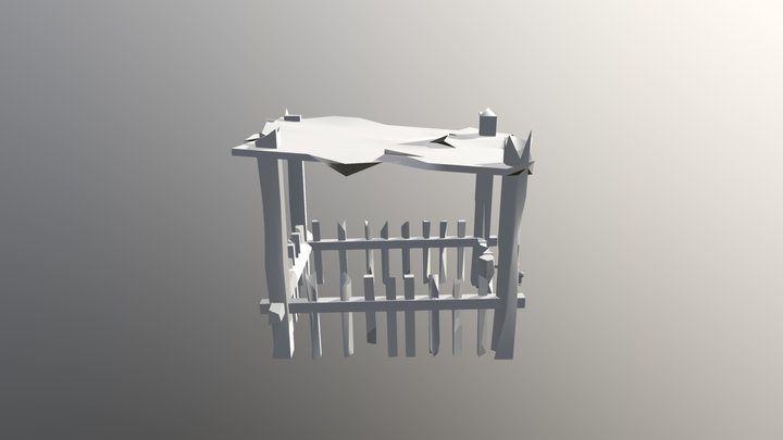 Horse Stall Game Object 3D Model