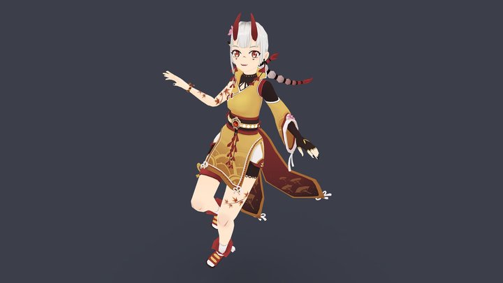 Anime girl (genshin impact OC) 3D Model