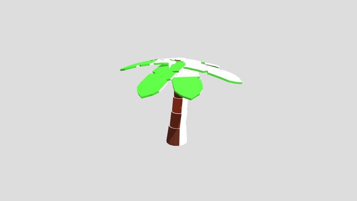 low poly palm tree