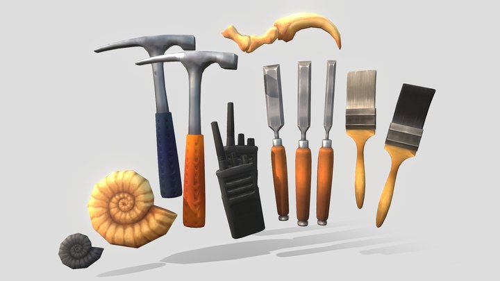 fossil hunt toolset basic 3D Model