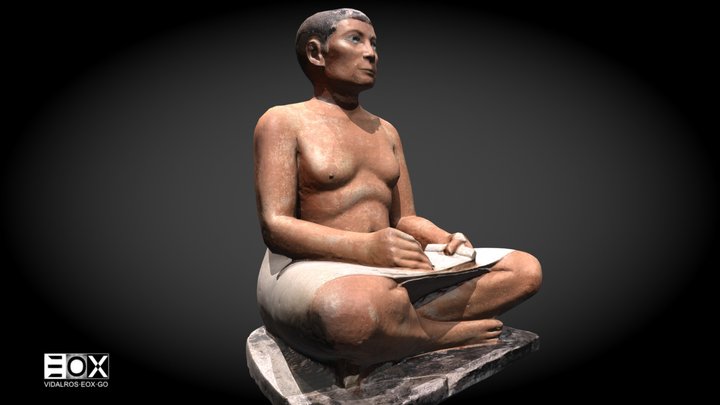 LE SCRIBE ACCROUPI. LOUVRE LENS 3D Model