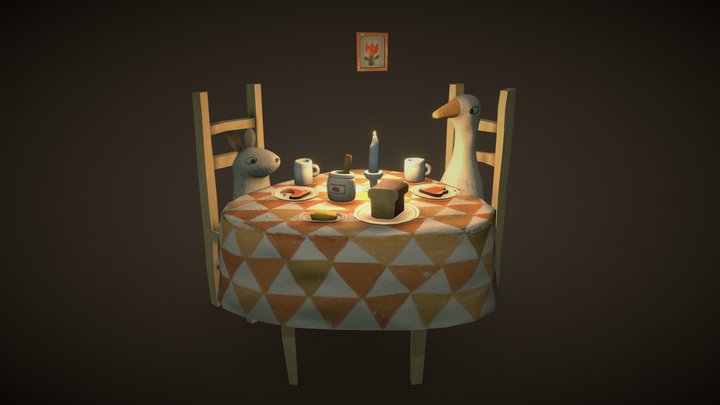 "The meal was delicious." 3D Model