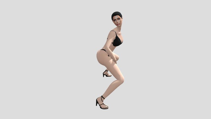Dancing Twerk Irina (download FREE!!! In link) 3D Model