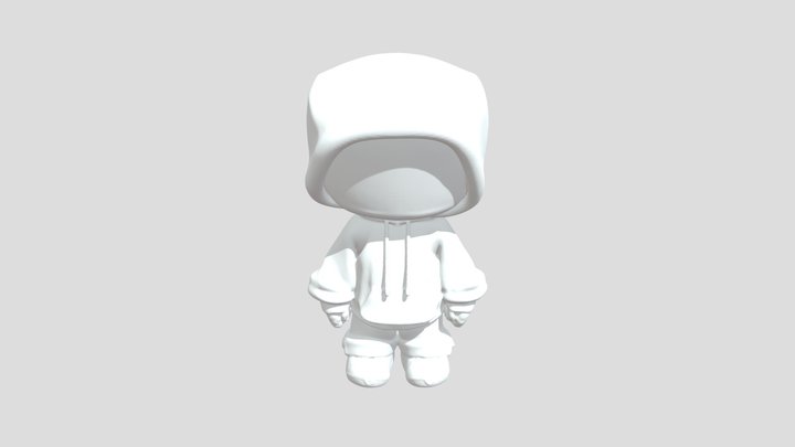 Child Hoodie Raw 3D Model