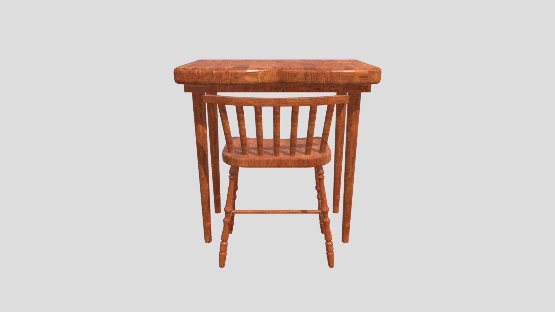 Wooden Stationary Table and Chair