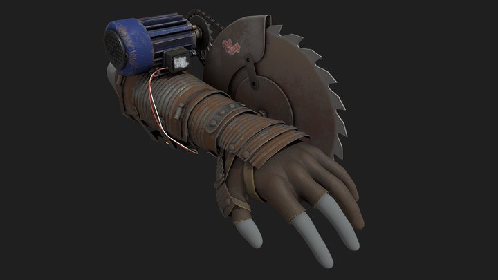 Post-Apocalyptic Gauntlet 3D Model