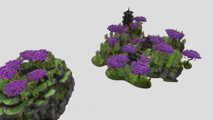 BOXPVP SPAWN + MINE ZONE - Japan Colorful Theme 3D Model