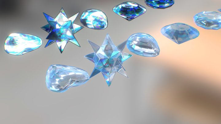 Jewelry showcase(Free) 보석 3D 모델 3D Model