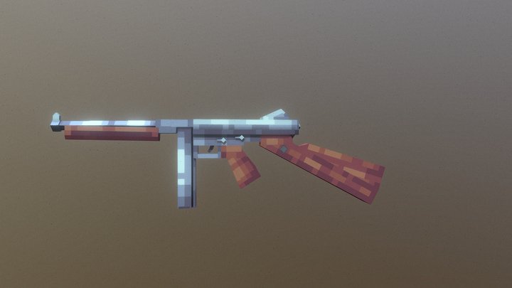 M1a1 thompson （blockbench） 3D Model