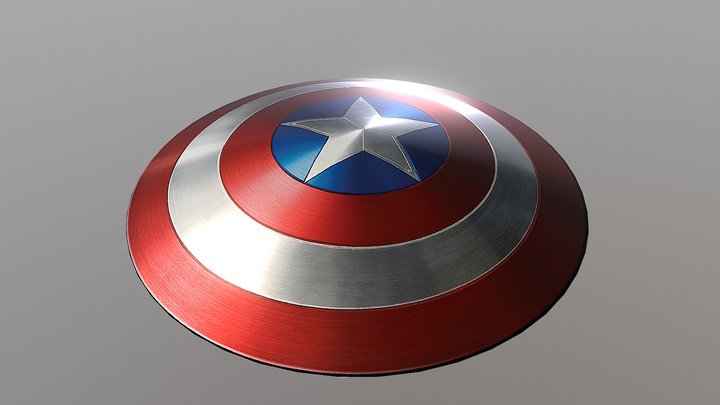 Captain America - Shield 3D Model