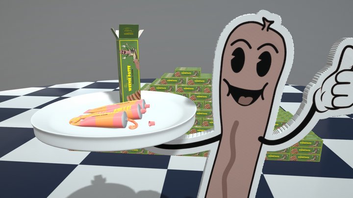 Weenie Paste 3D Model