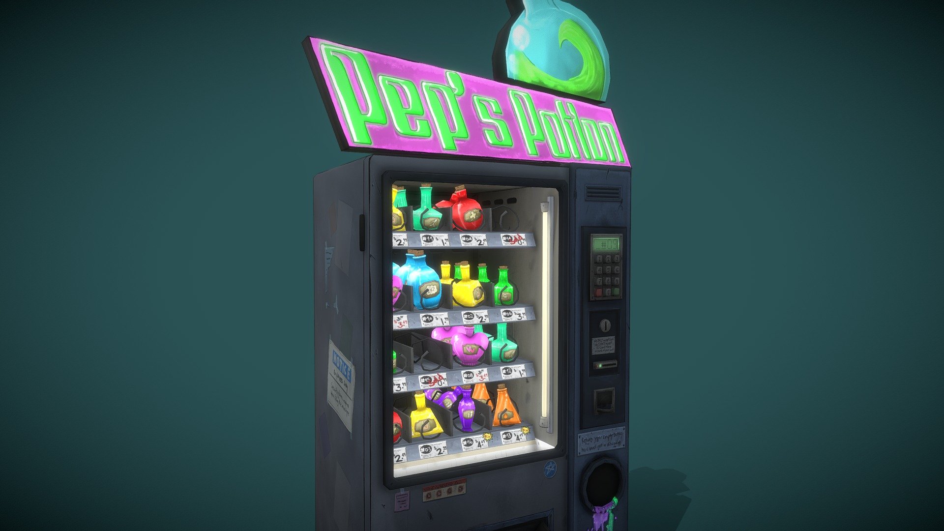 Pep’s Potion Machine #sketchfabweeklychallenge - 3d Model By Youssef 