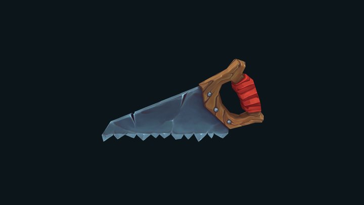 Stylized Hand Saw 3D Model