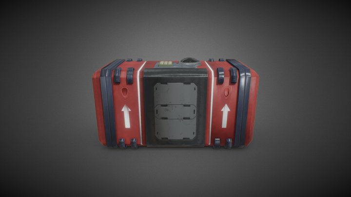 Sci Fi Middle size container 3D Model