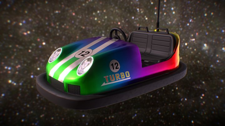 Bumper Car inspired by Porsche 911 - Low Poly 3D Model