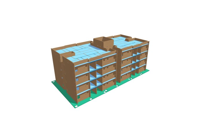 Projeto de Alvenaria Estrutural - Blocos ABC 3D Model