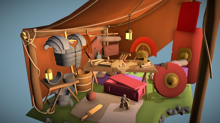 DAE Crib - Placidus's Tent 3D Model