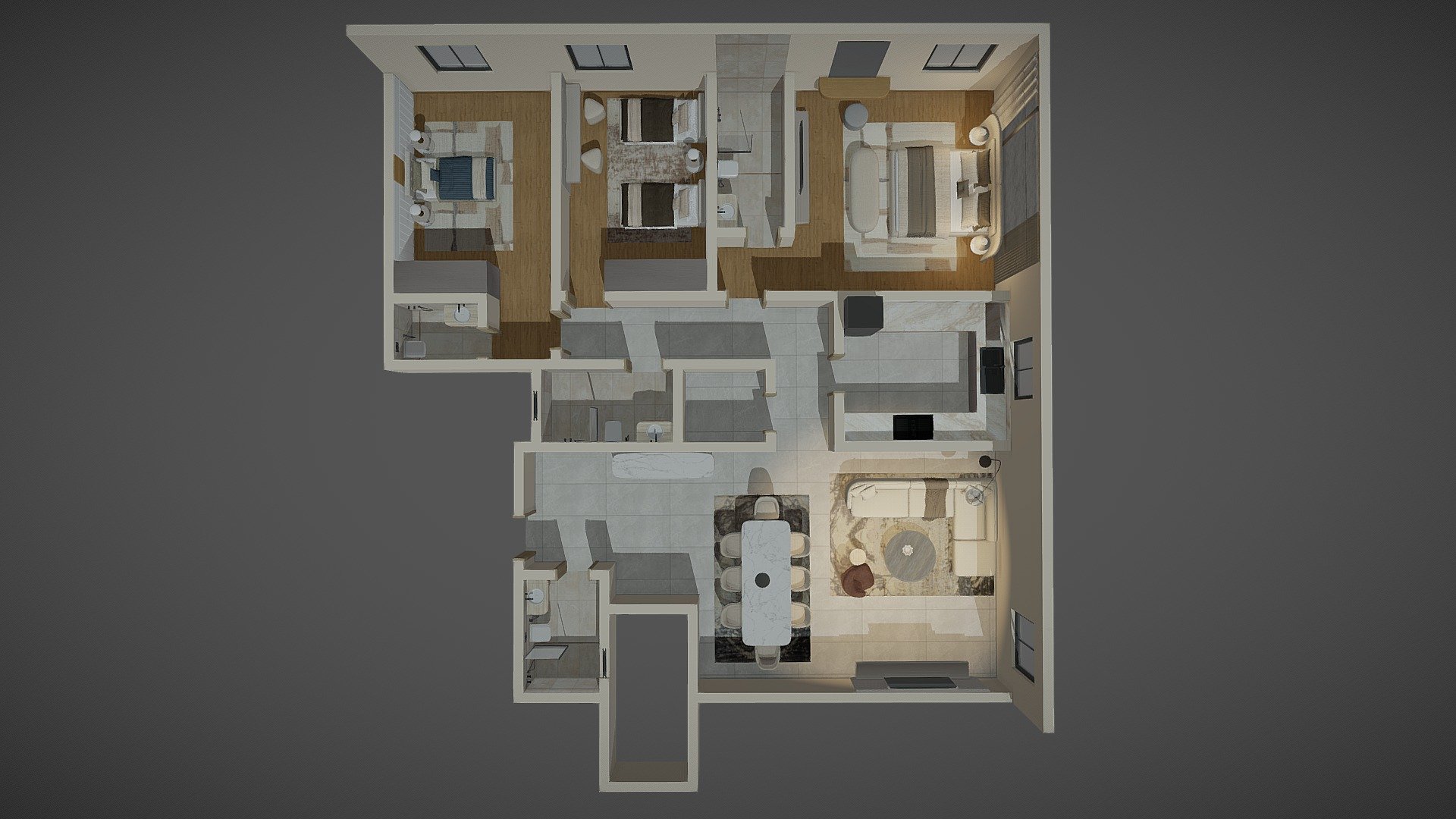 Al Khawalid Al Rimal _ Building- E (Apt. E-17) - 3D model by Dubizzle ...