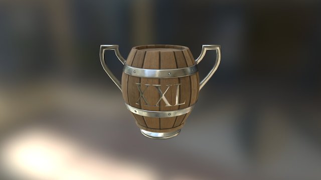 Barrel_gold_XXL 3D Model