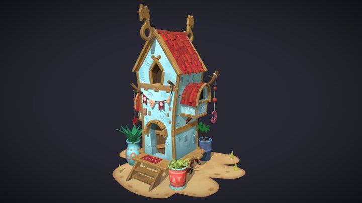 Stone House 3D Model