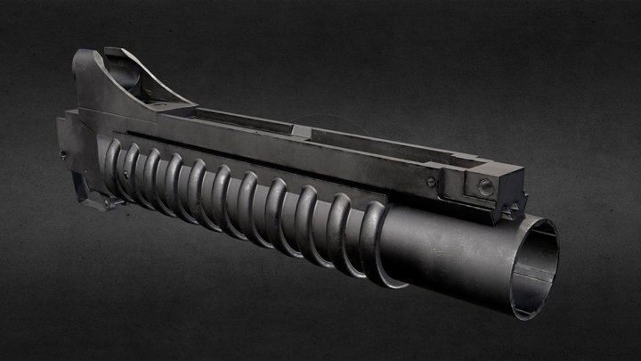M203 Grenade Launcher 3D Model