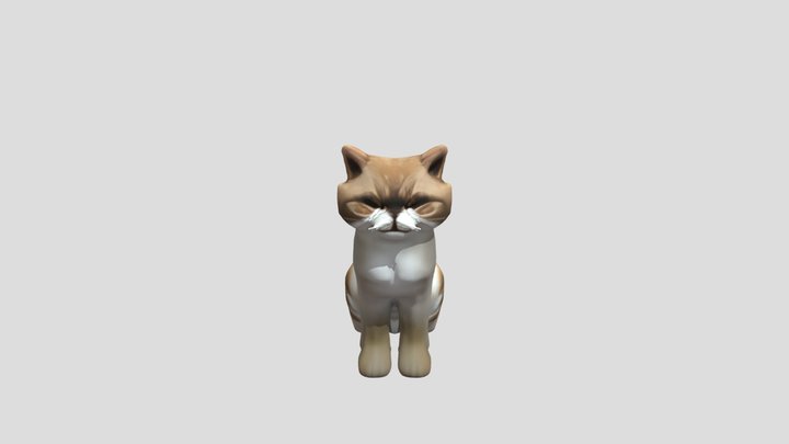Sitting Cat (MADE BY AI) 3D Model