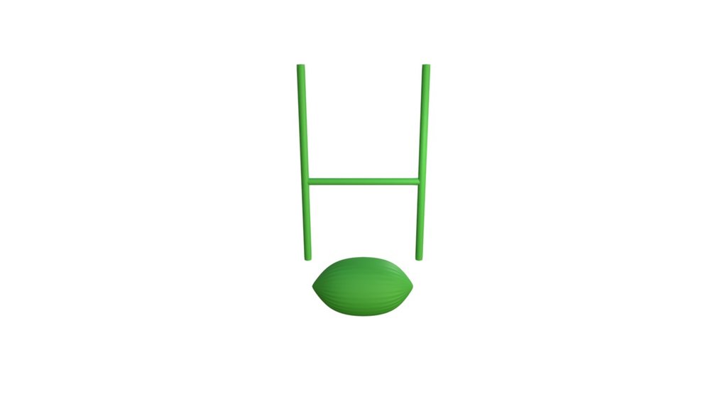 Week 4 - Rugby Ball and Posts - 3D model by FunTech (@fundev) [eb27269 ...
