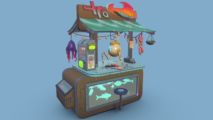 Fish Stand 3D Model