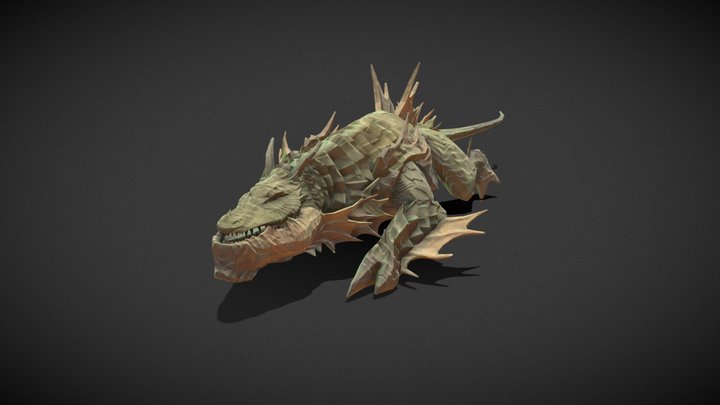 Crocodile03 3D Model