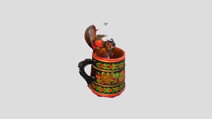 Decorative Souvenir Cup 3D Model
