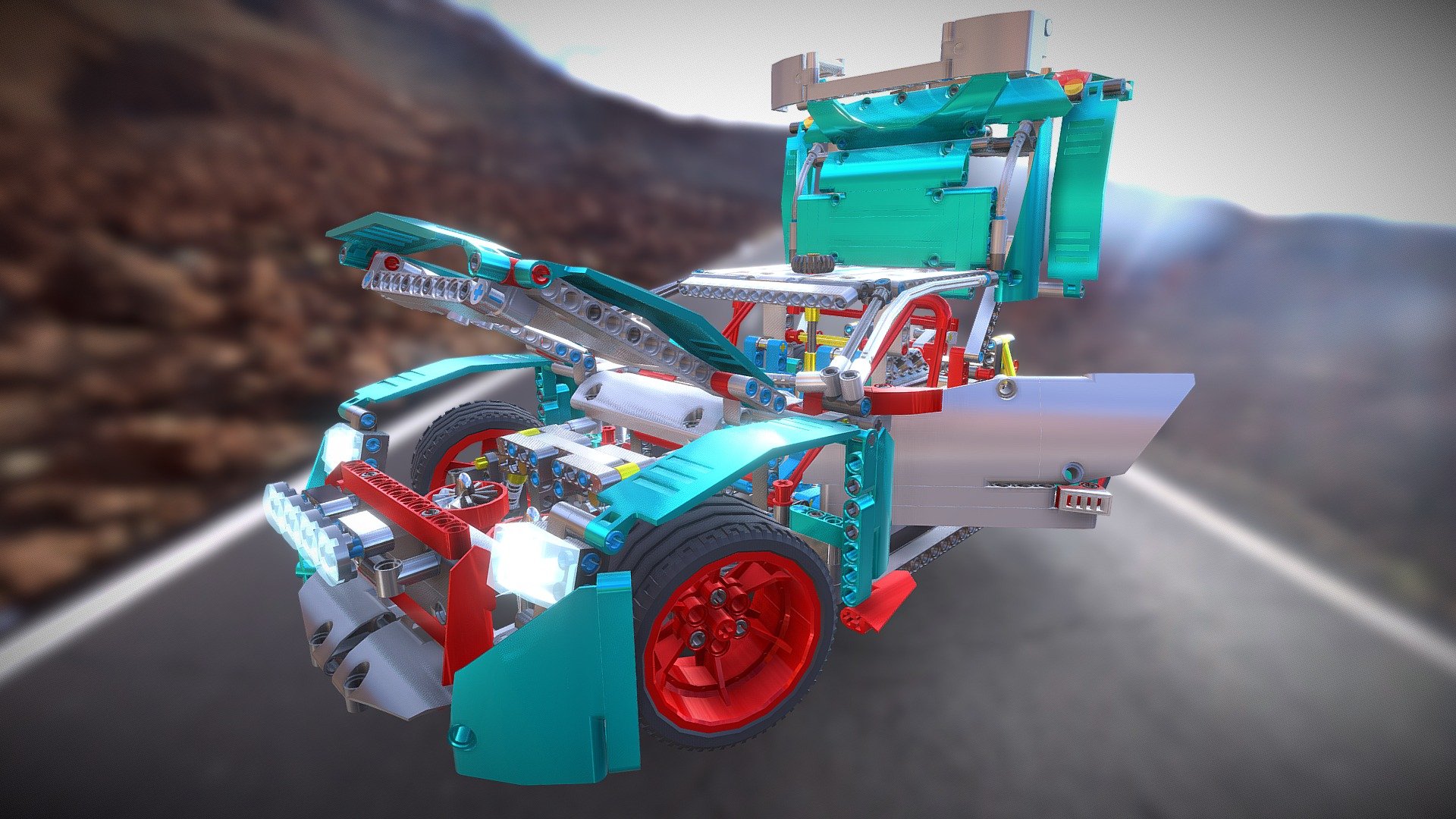 Lego Technic 42077 Download Free 3d Model By T Flex Cad St Free